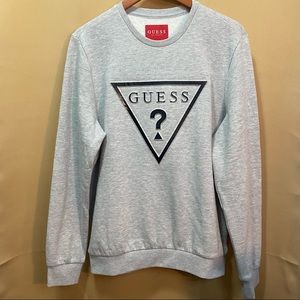 Men's Guess Embossed Crewneck Sweater